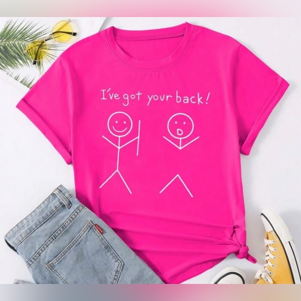 NEW 4 XL SHEIN LUNE Plus Slogan & Cartoon Graphic Tee